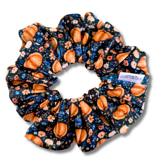 Pumpkin Night Garden Scrunchie Sewing Sweethearts
