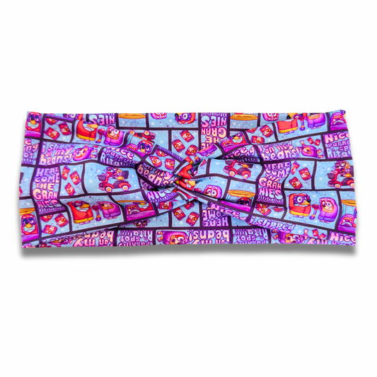 Grannies Sweetheart Headband (or removable tie option) Sewing Sweethearts Sweetheart