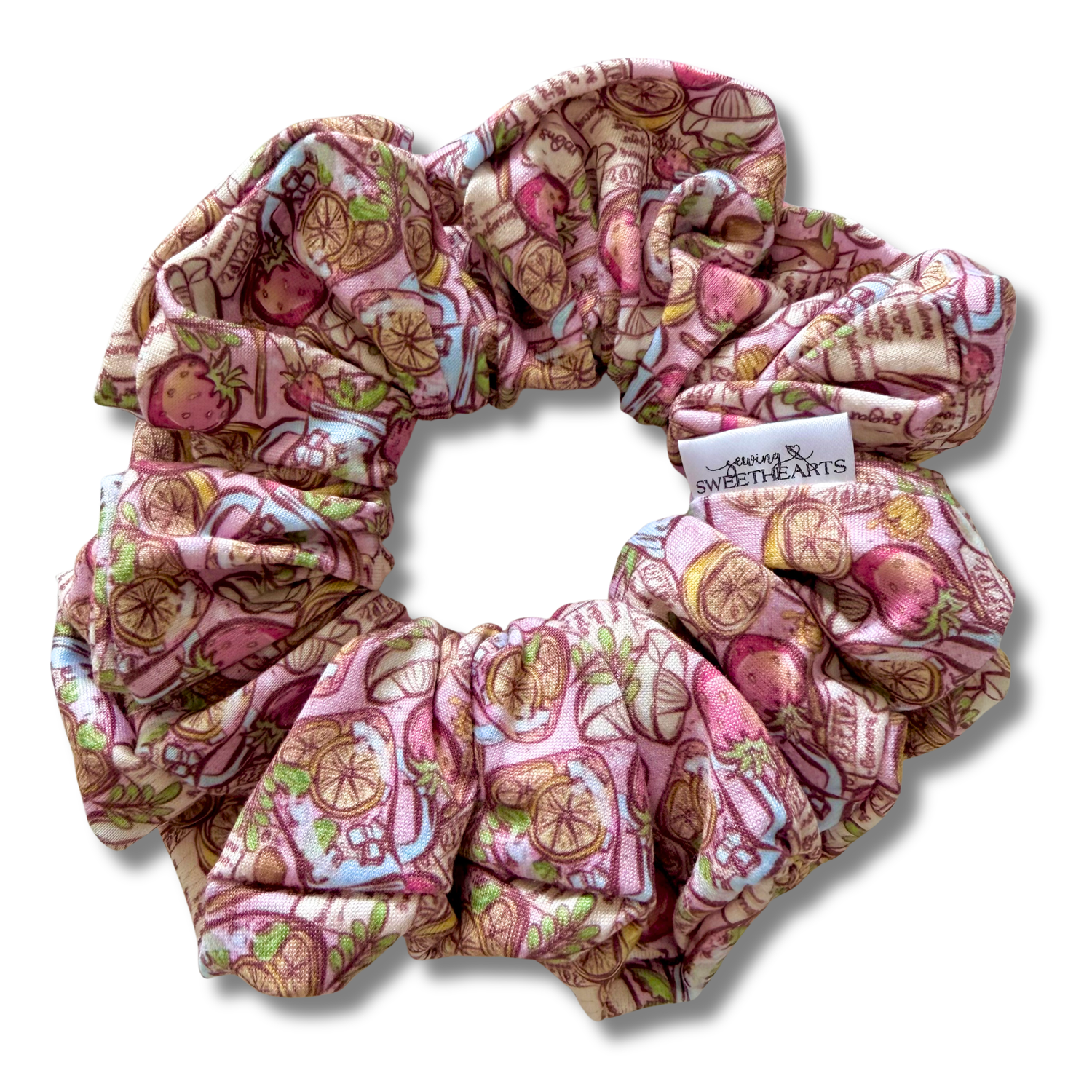 Strawberry Lemonade Scrunchie Sewing Sweethearts