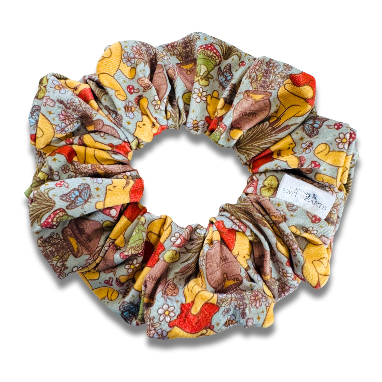 Cottagecore Honey Bear Scrunchie Sewing Sweethearts