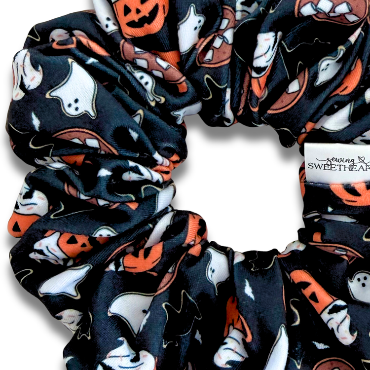 Spooky Coffee & Treats Scrunchie Sewing Sweethearts