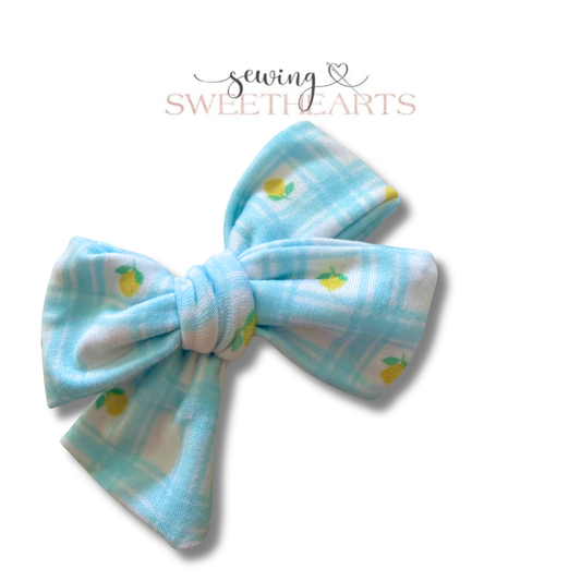 Lemon Picnic Bow Sewing Sweethearts
