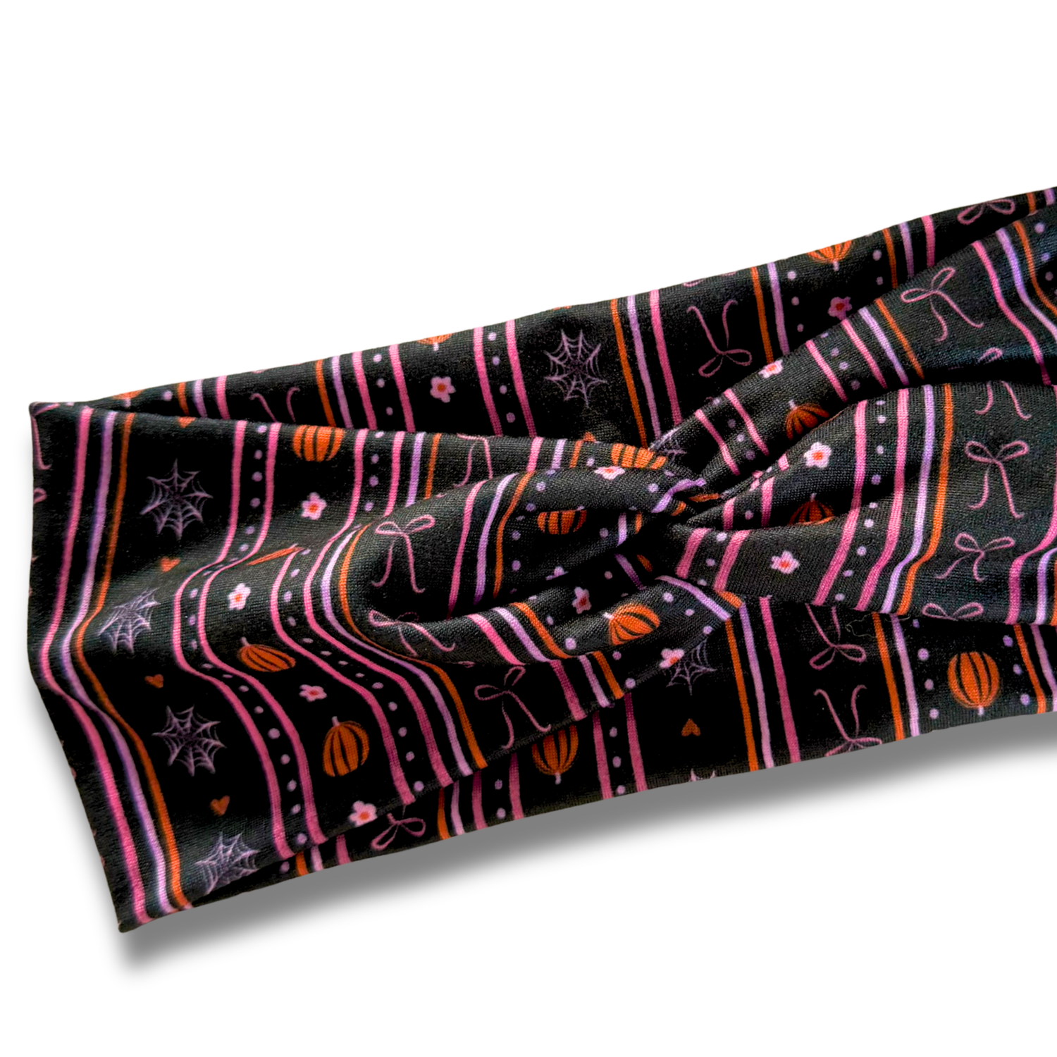 Halloween Stripes Sweetheart Headband (or removable tie option) Sewing Sweethearts