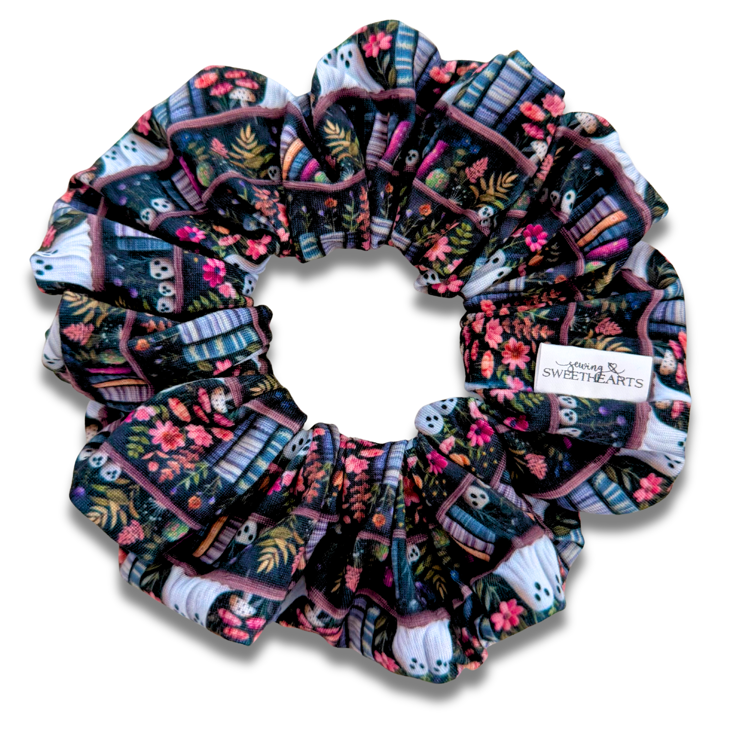Ghost Library Scrunchie Sewing Sweethearts