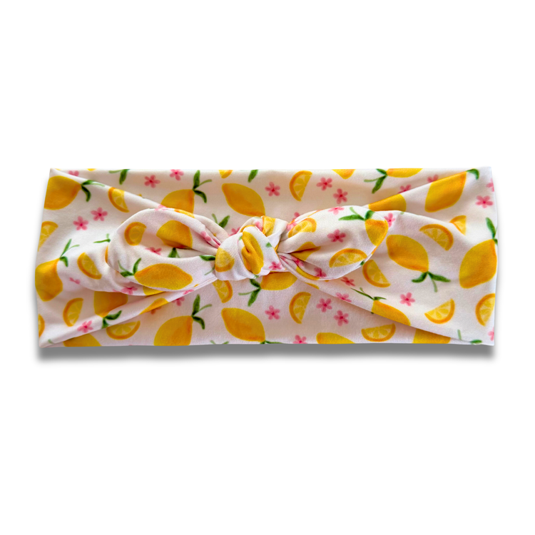 Lemons Sweetheart Headband (or removable tie option) Sewing Sweethearts Sweetheart with Removable Tie