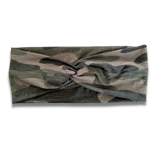 Camo Sweetheart Headband (or removable tie option) Sewing Sweethearts Sweetheart