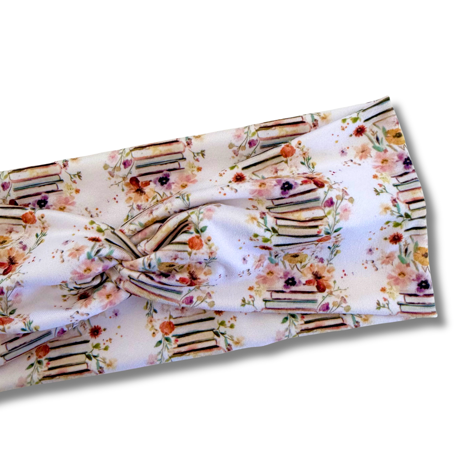 Floral Book Stacks Sweetheart Headband (or removable tie option) Sewing Sweethearts
