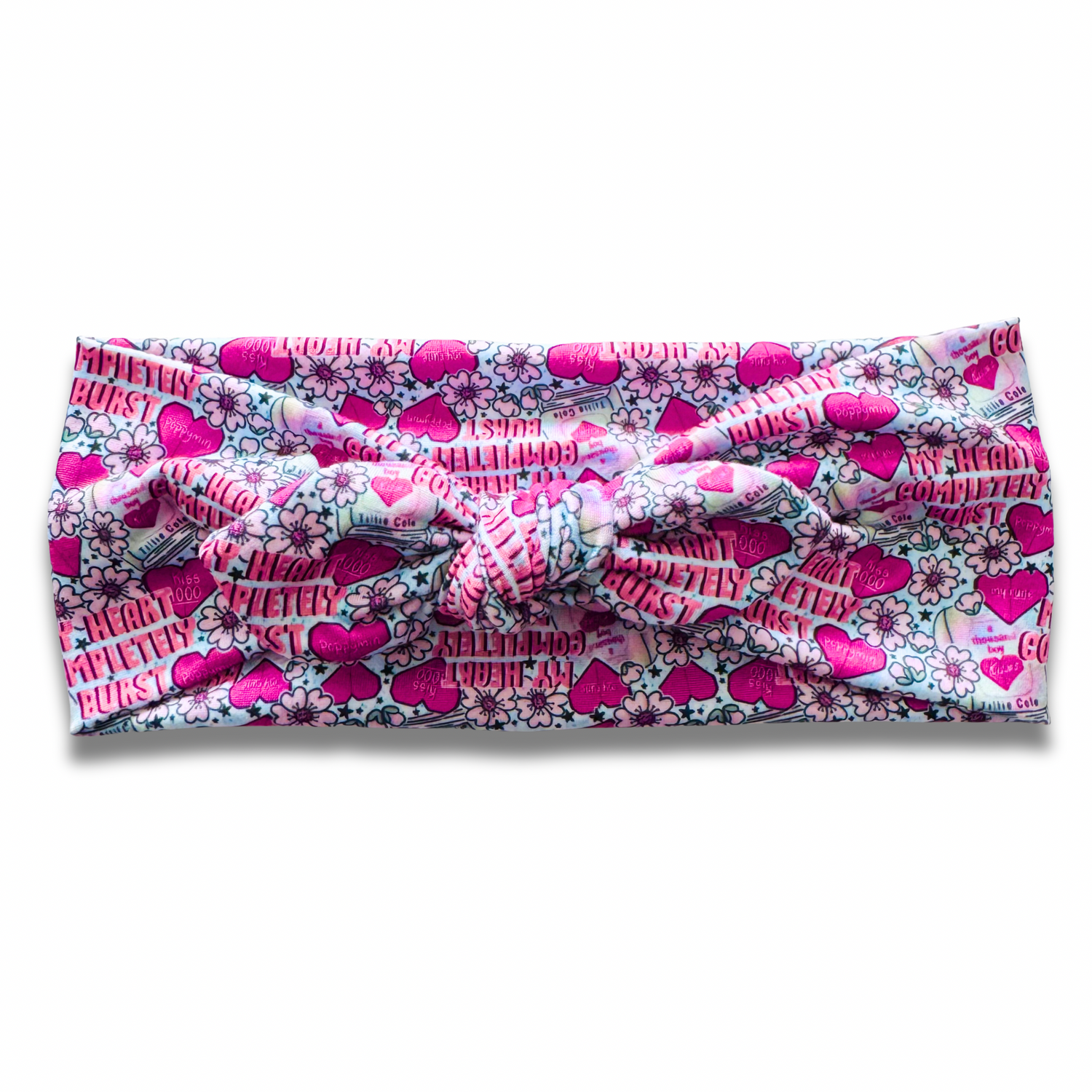 1000 Kisses Sweetheart Headband (or removable tie option) Sewing Sweethearts Sweetheart with Removable Tie