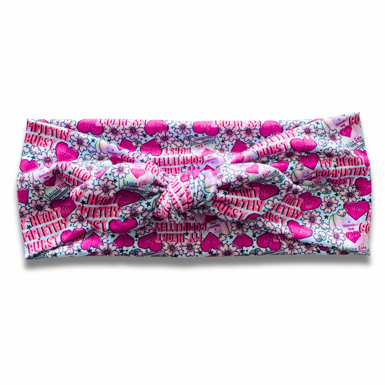1000 Kisses Sweetheart Headband (or removable tie option) Sewing Sweethearts Sweetheart with Removable Tie