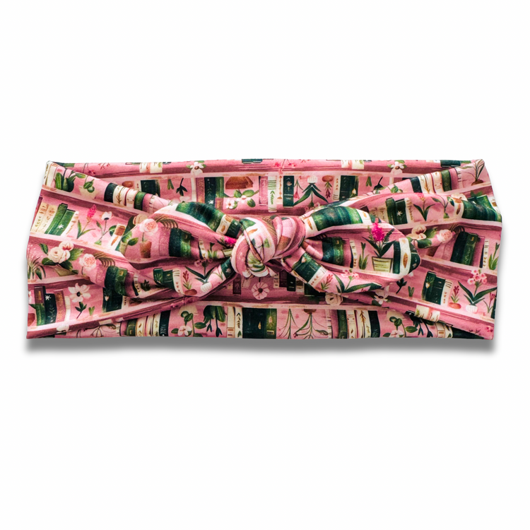 Pinkish Library Sweetheart Headband (or removable tie option) Sewing Sweethearts Sweetheart with Removable Tie
