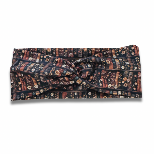 Mahogany Library Sweetheart Headband (or removable tie option) Sewing Sweethearts Sweetheart