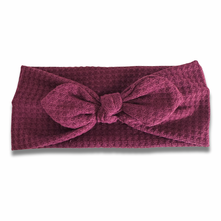 Dark Wine Waffle Knit Sweetheart (or removable tie option) Sewing Sweethearts Sweetheart with removable tie