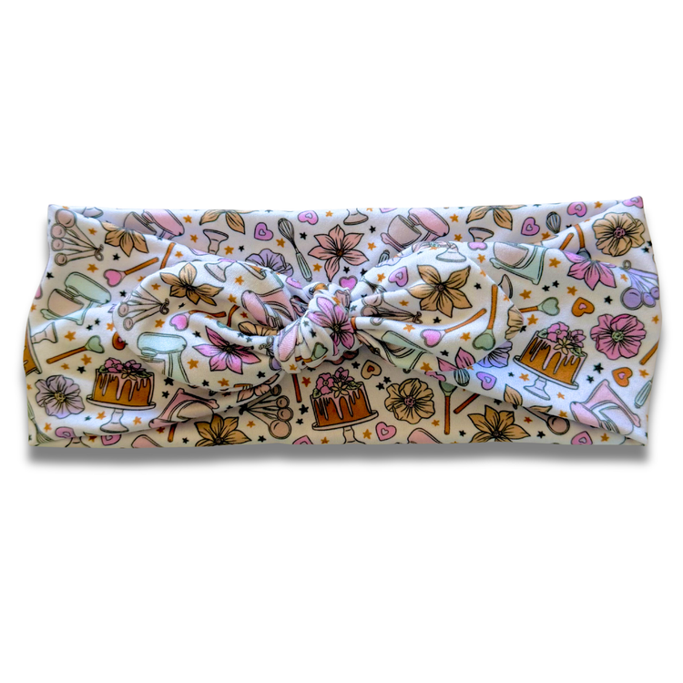 Baking Sweetheart Headband (or removable tie option) Sewing Sweethearts Sweetheart with Removable Tie