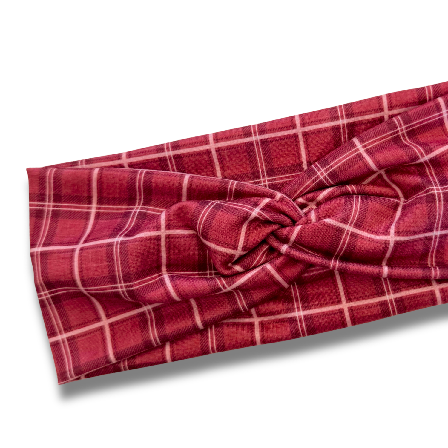Redwood Plaid Sweetheart Headband (or removable tie option) Sewing Sweethearts