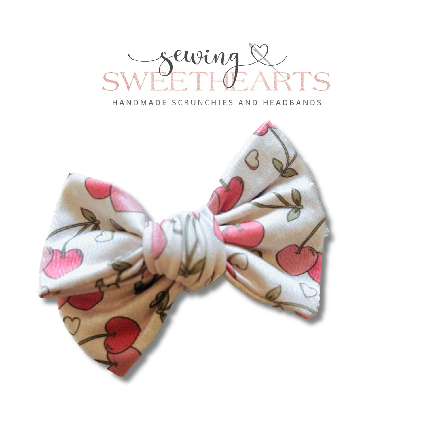 Cherry Hearts Bow  Sewing Sweethearts   