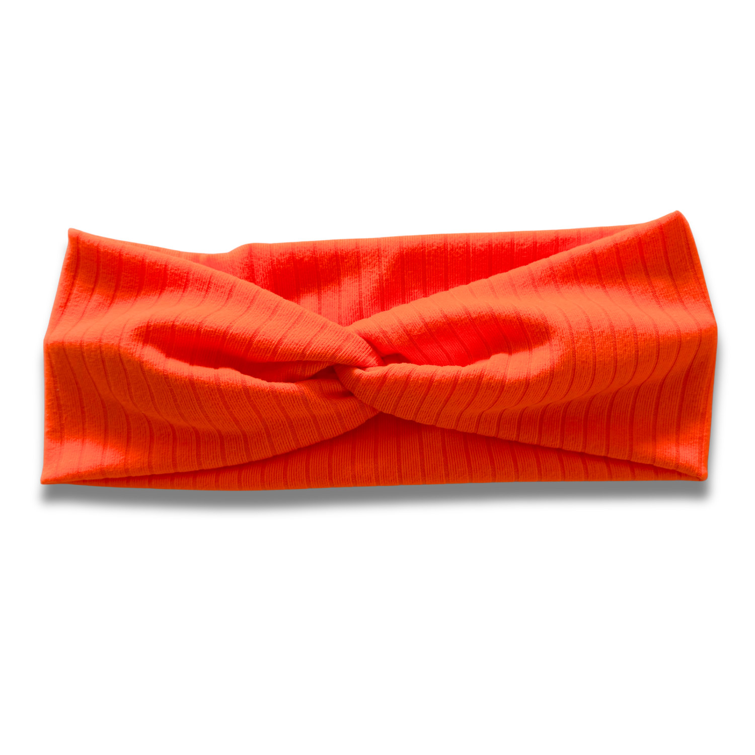 Neon Orange Ribbed Sweetheart Headband (or removable tie option) Sewing Sweethearts Sweetheart