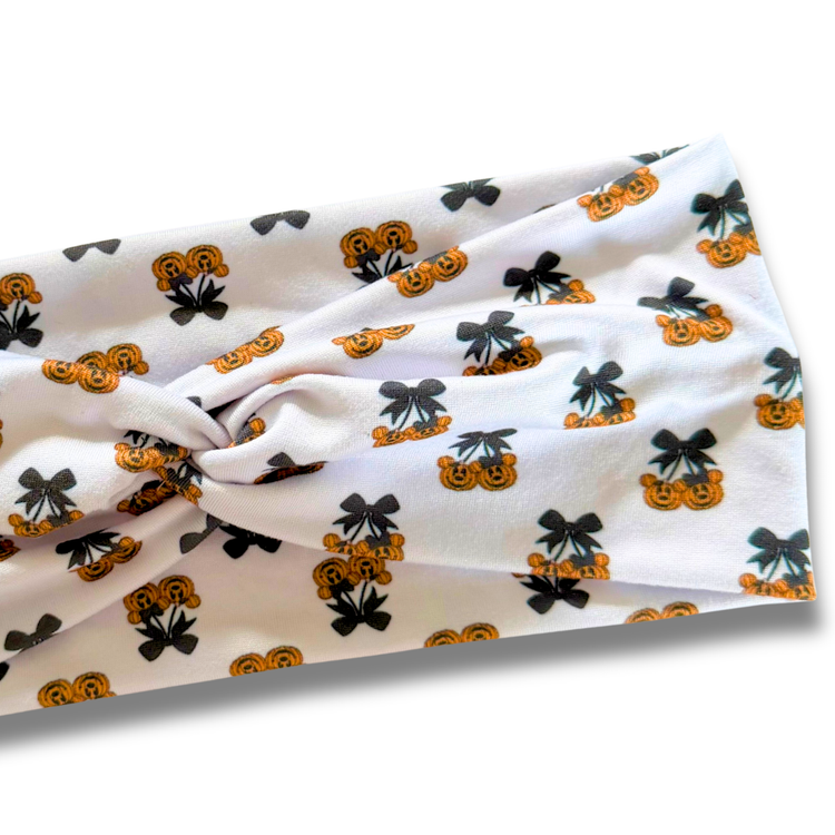Mouse Pumpkins Sweetheart Headband (or removable tie option) Sewing Sweethearts