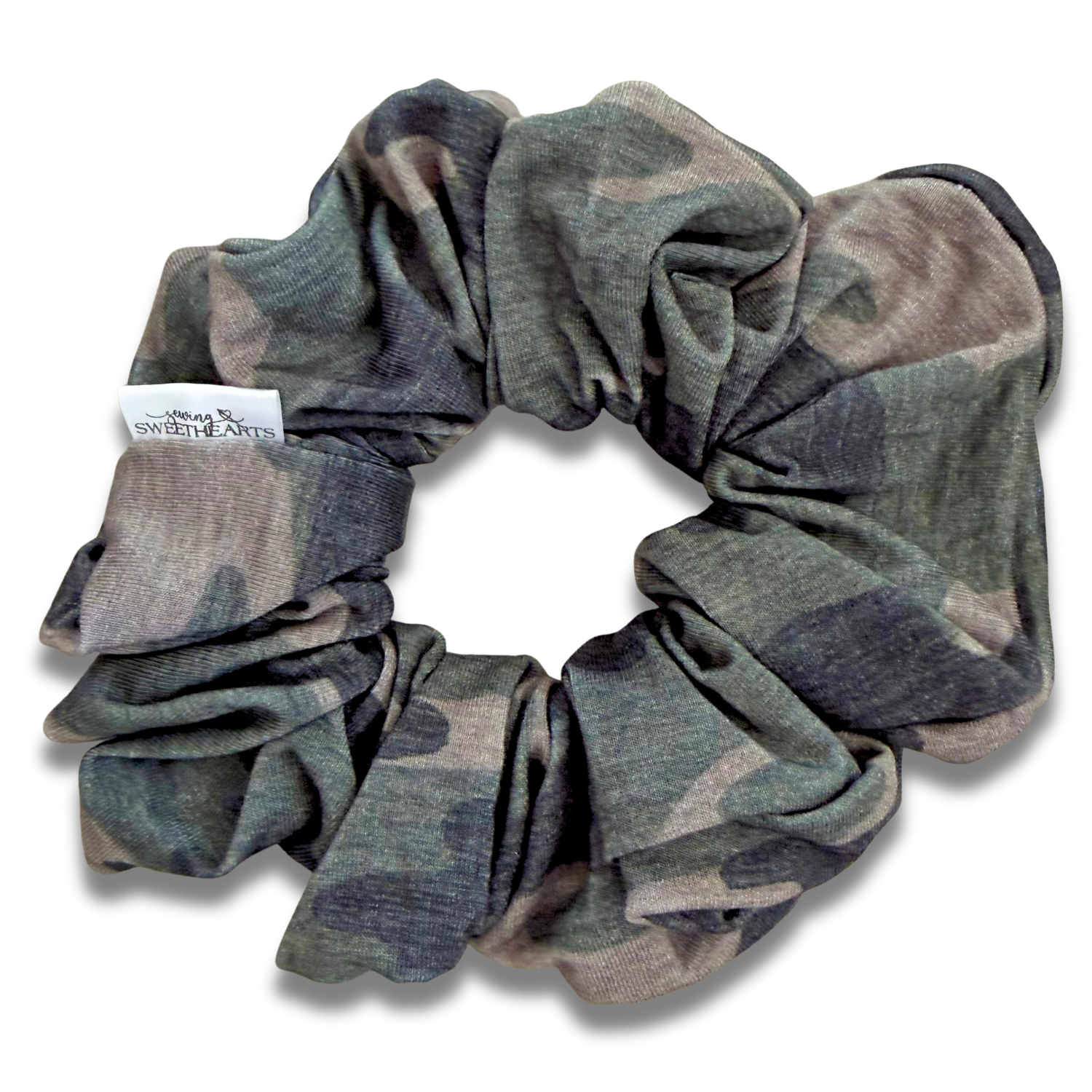 Camo Scrunchie Sewing Sweethearts