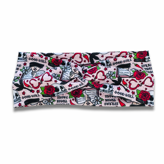 Spread Those Pages Sweetheart Headband (or removable tie option) Sewing Sweethearts Sweetheart