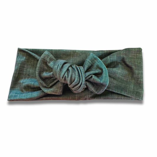 Dark Olive Linen Style Sweetie Headband Sewing Sweethearts
