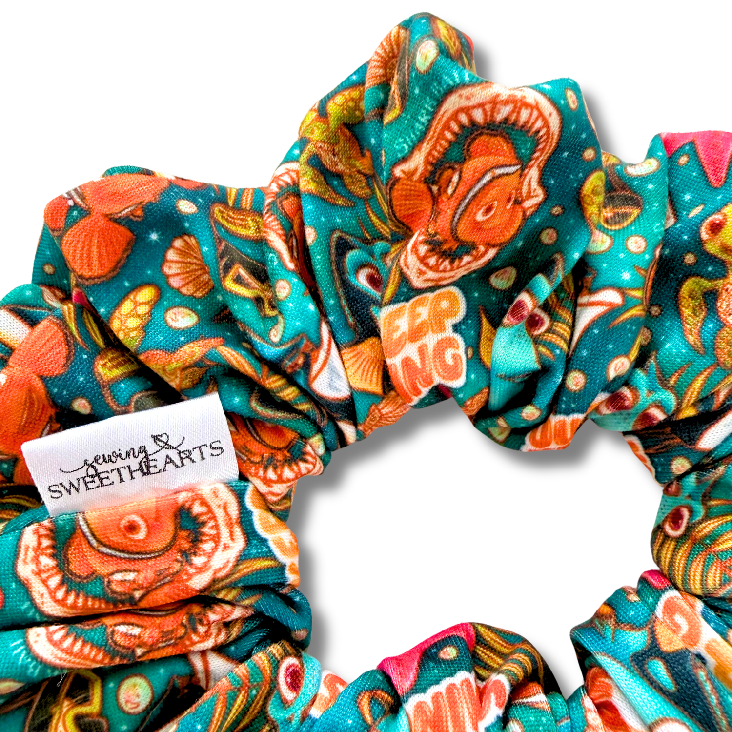 Just Keep Swimming Scrunchie Sewing Sweethearts
