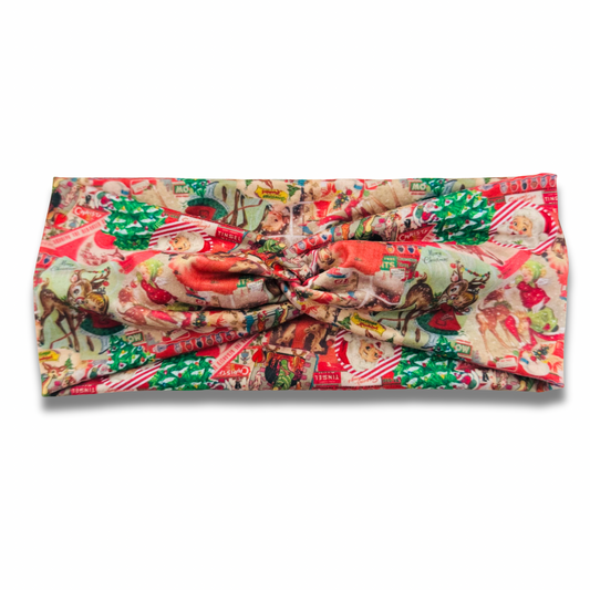 Vintage Christmas Sweetheart Headband (or removable tie option) Sewing Sweethearts Sweetheart