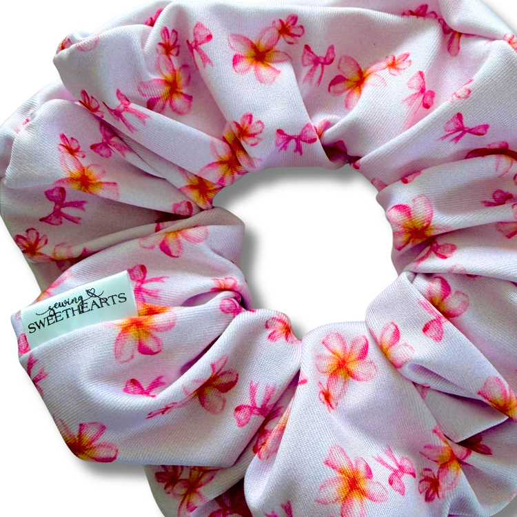 Tropical Bows Swim Scrunchie Sewing Sweethearts