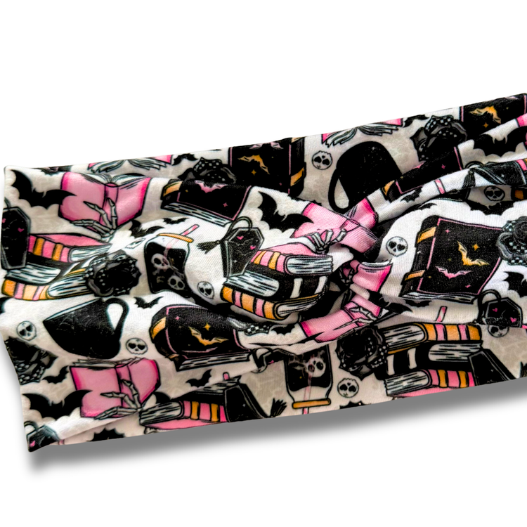 Spooky Books Sweetheart Headband (or removable tie option) Sewing Sweethearts