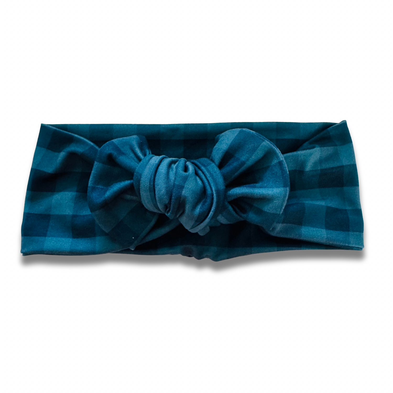 Teal Plaid Sweetie Headband Sewing Sweethearts