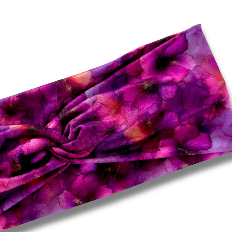 Tropical Magenta Sweetheart Headband (or removable tie option) Sewing Sweethearts