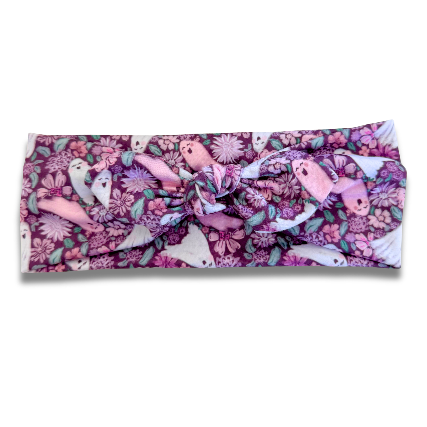 Floral Ghosts Sweetheart Headband (or removable tie option) Sewing Sweethearts Sweetheart with Removable Tie