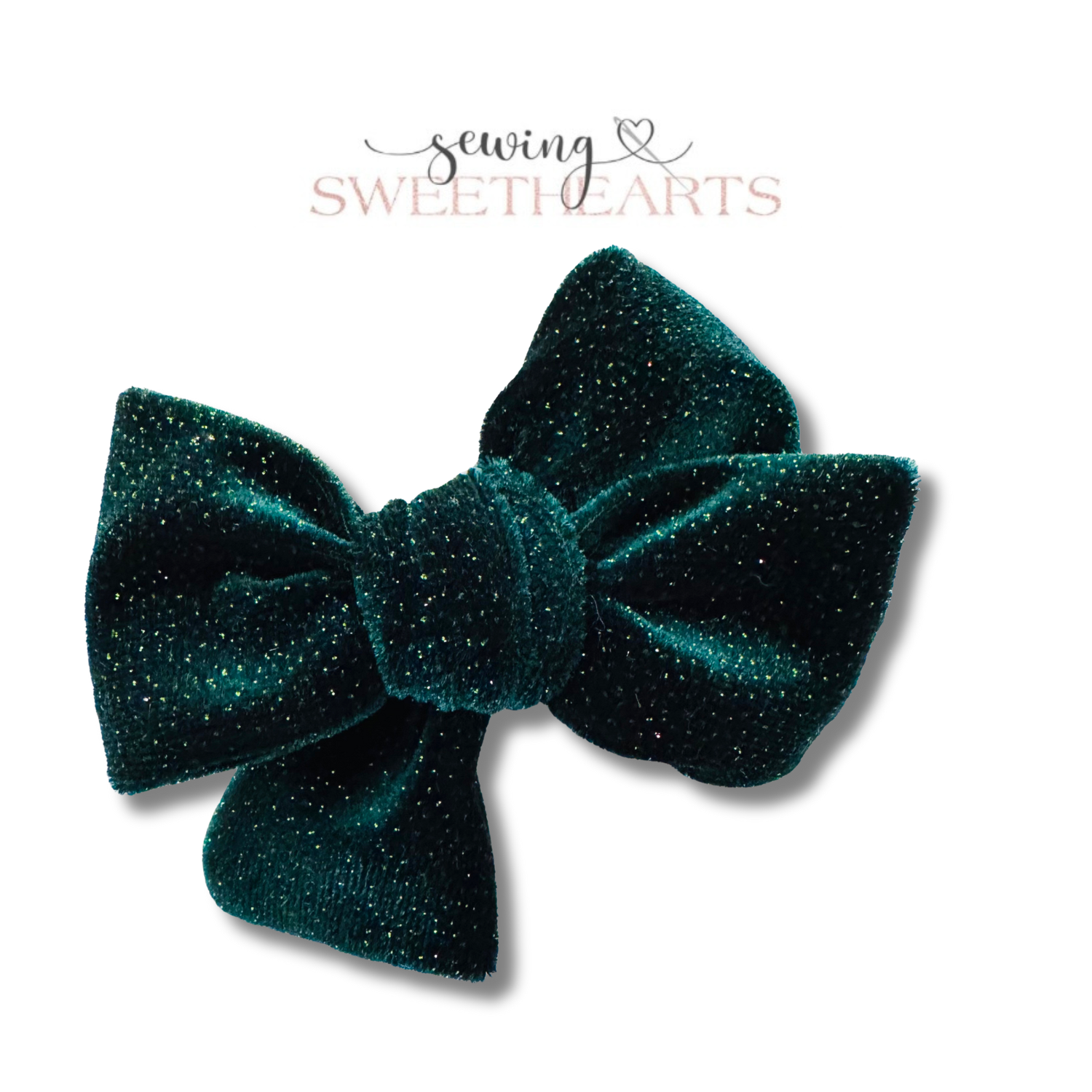 Forest Glitter Velvet Bow Sewing Sweethearts