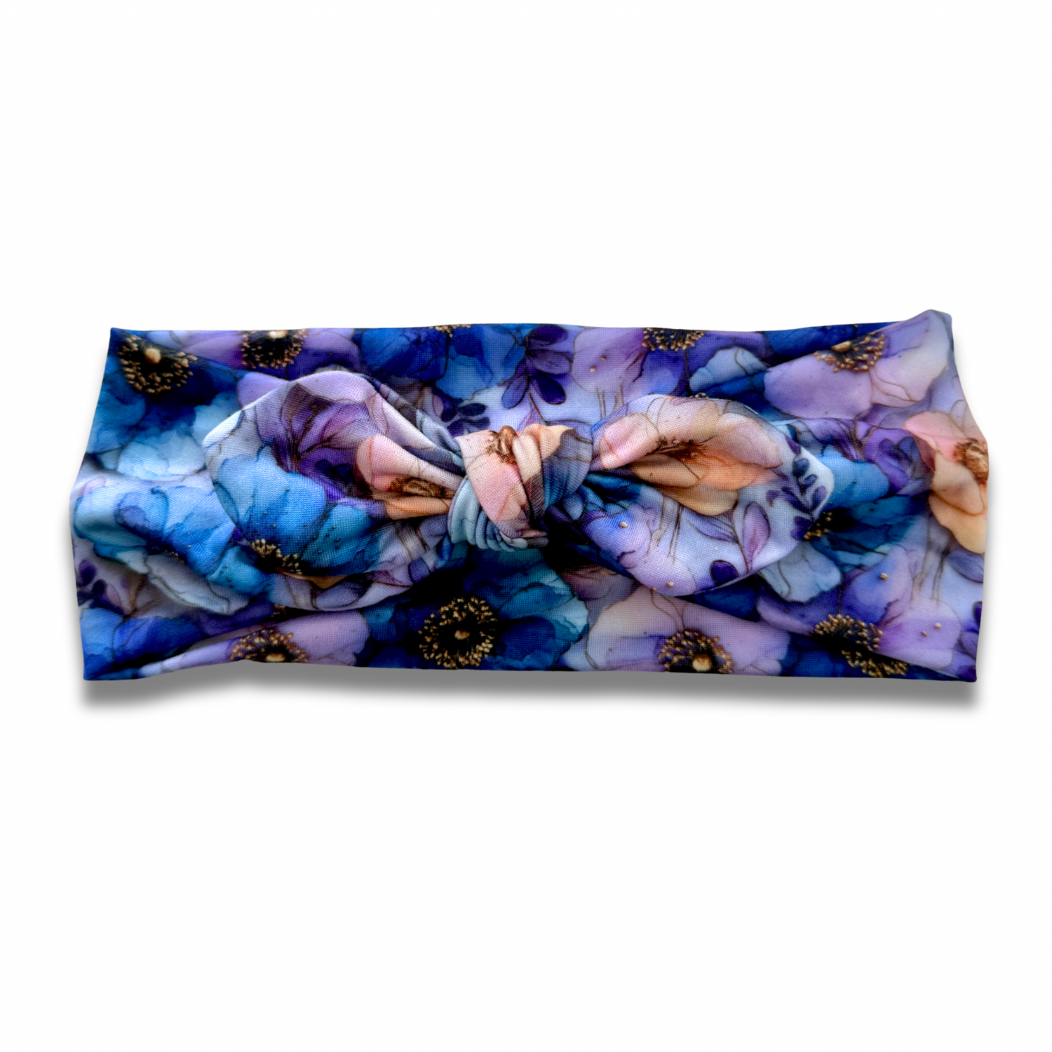 Indigo Petal Garden Sweetheart Headband (or removable tie option) Sewing Sweethearts Sweetheart with Removable Tie