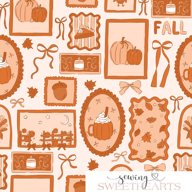 Fall Stamps Minky Blanket PREORDER (~4 weeks before shipping)