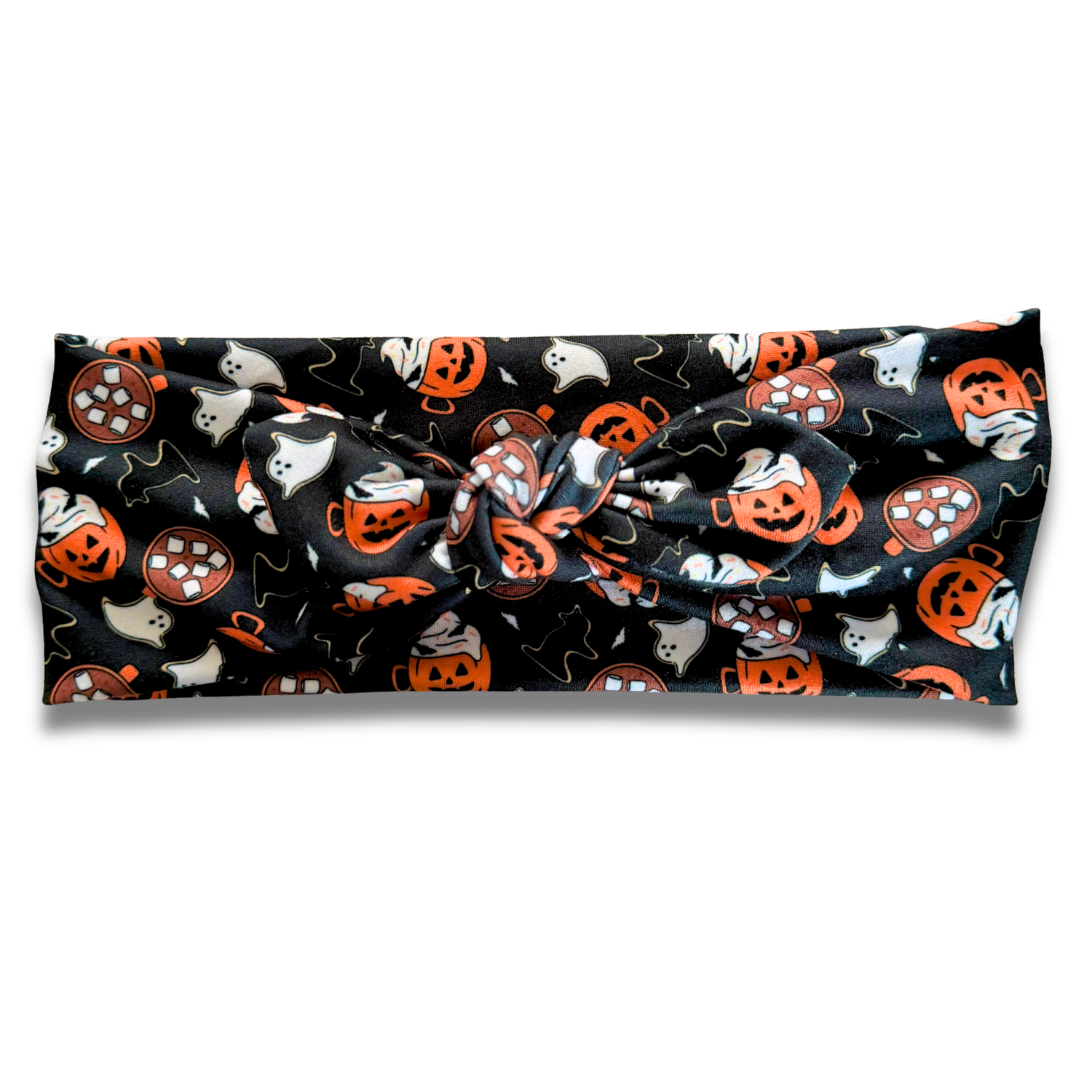 Spooky Coffee & Treats Sweetheart Headband (or removable tie option) Sewing Sweethearts Sweetheart with Removable Tie