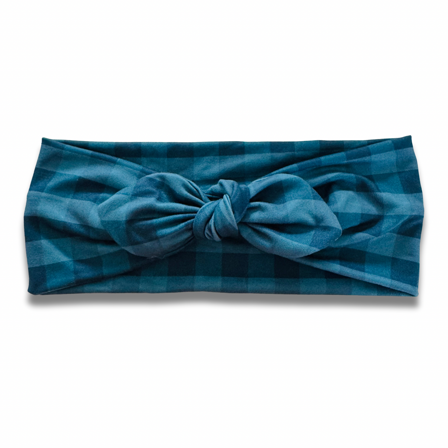 Teal Plaid Sweetheart Headband (or removable tie option) Sewing Sweethearts Sweetheart with Removable Tie