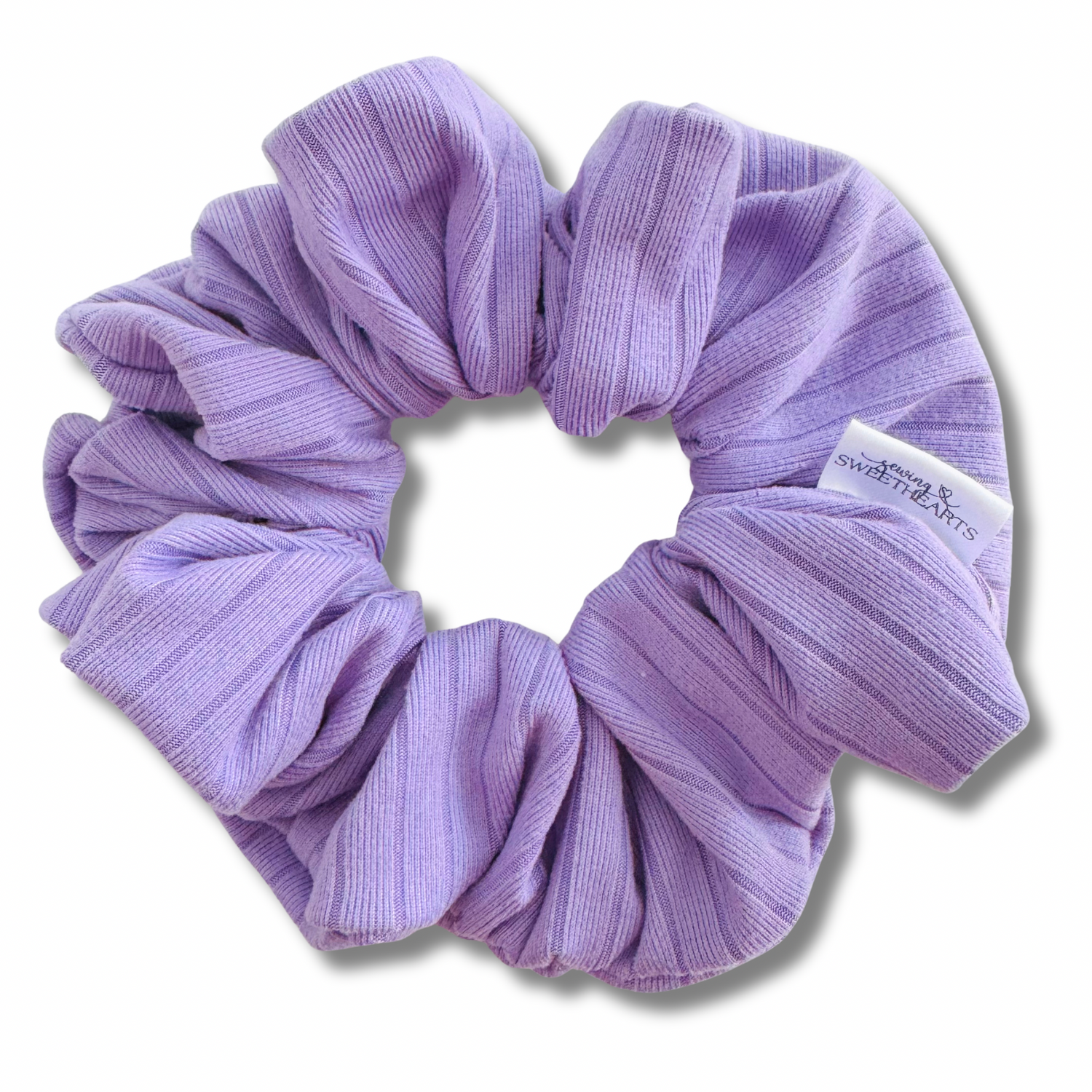 Lilac Ribbed Scrunchie Sewing Sweethearts