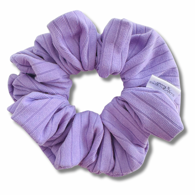 Lilac Ribbed Scrunchie Sewing Sweethearts