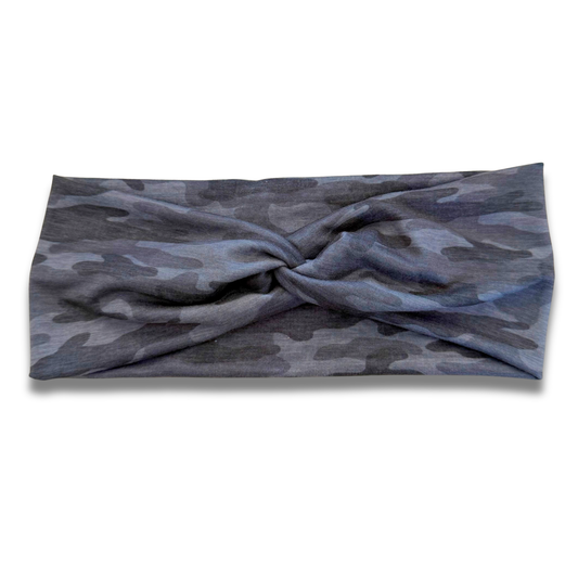 Black Camo Sweetheart Headband (or removable tie option) Sewing Sweethearts Sweetheart