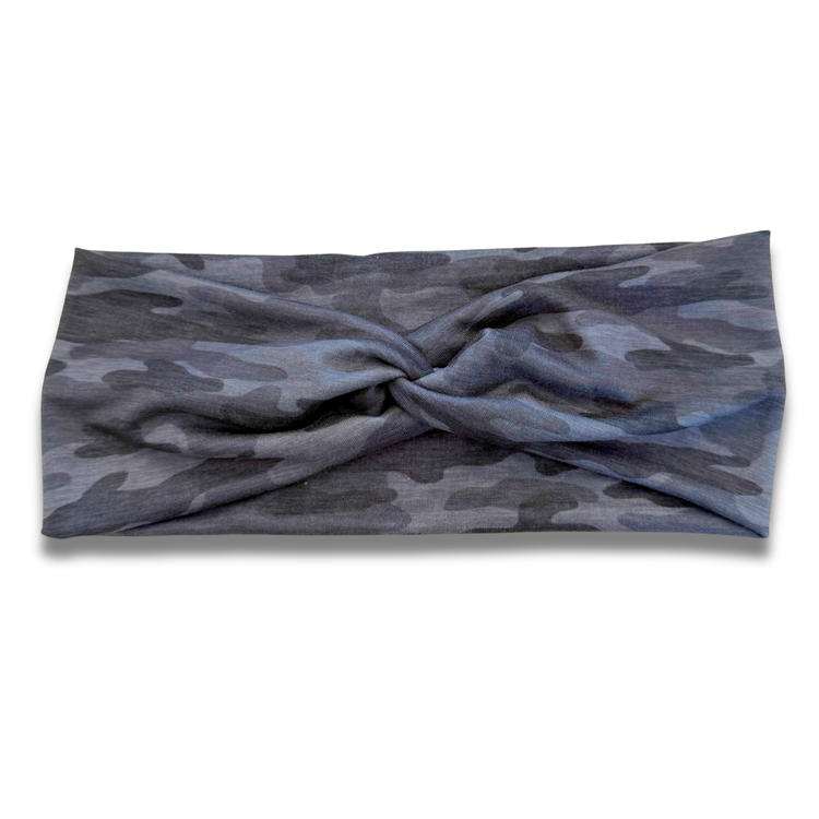Black Camo Sweetheart Headband (or removable tie option) Sewing Sweethearts Sweetheart