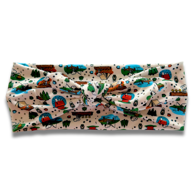 Peanuts Camping Sweetheart Headband (or removable tie option) Sewing Sweethearts Sweetheart with Removable Tie