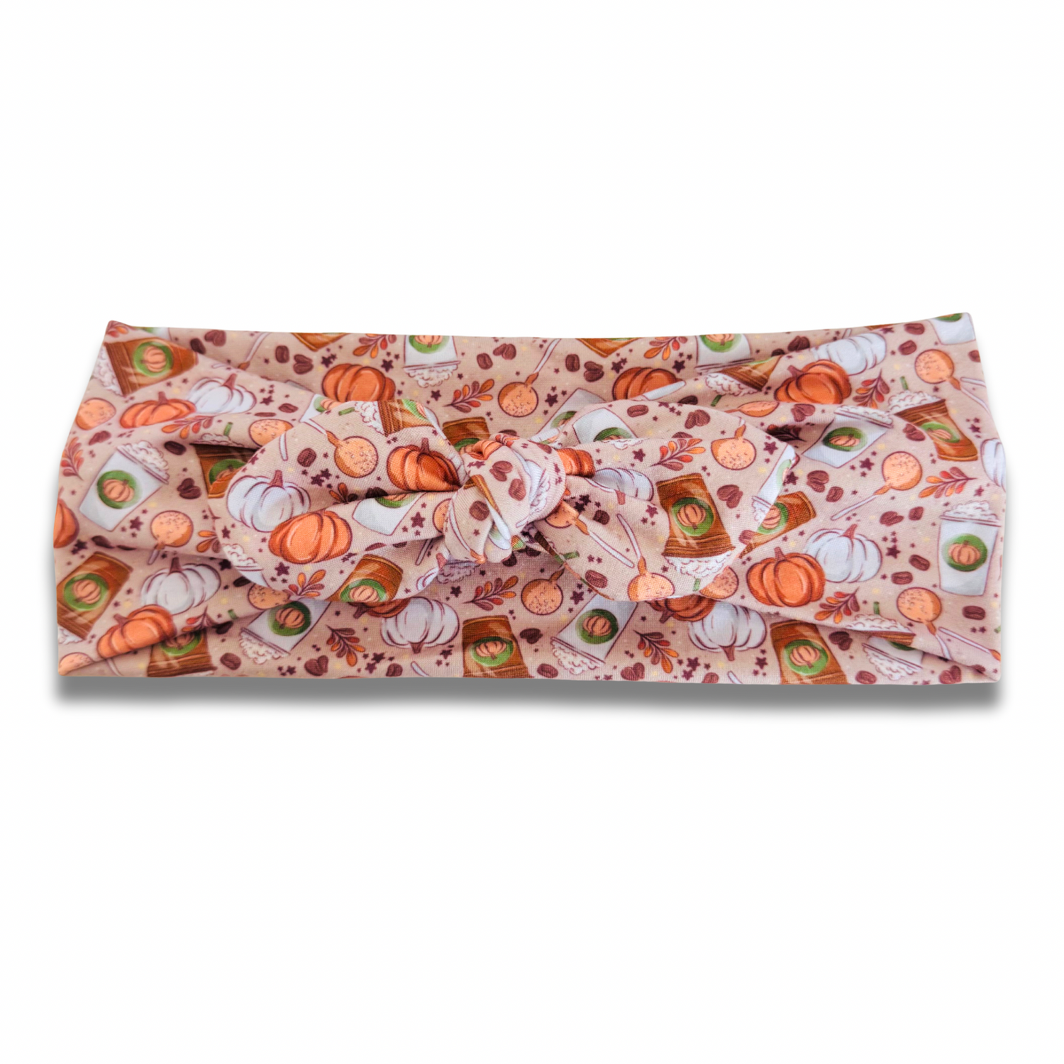 Pumpkins & Coffees Sweetheart Headband (or removable tie option) Sewing Sweethearts Sweetheart with Removable Tie