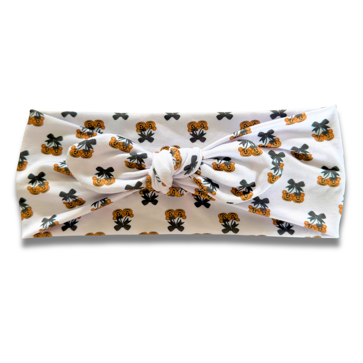 Mouse Pumpkins Sweetheart Headband (or removable tie option) Sewing Sweethearts Sweetheart with Removable Tie