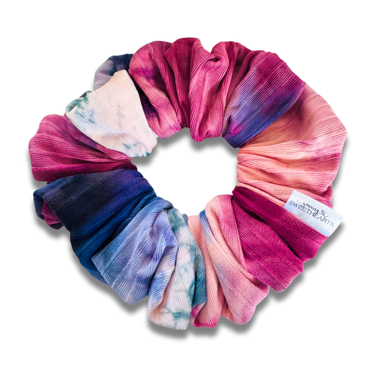 Tie Dye Ribbed Scrunchie Sewing Sweethearts