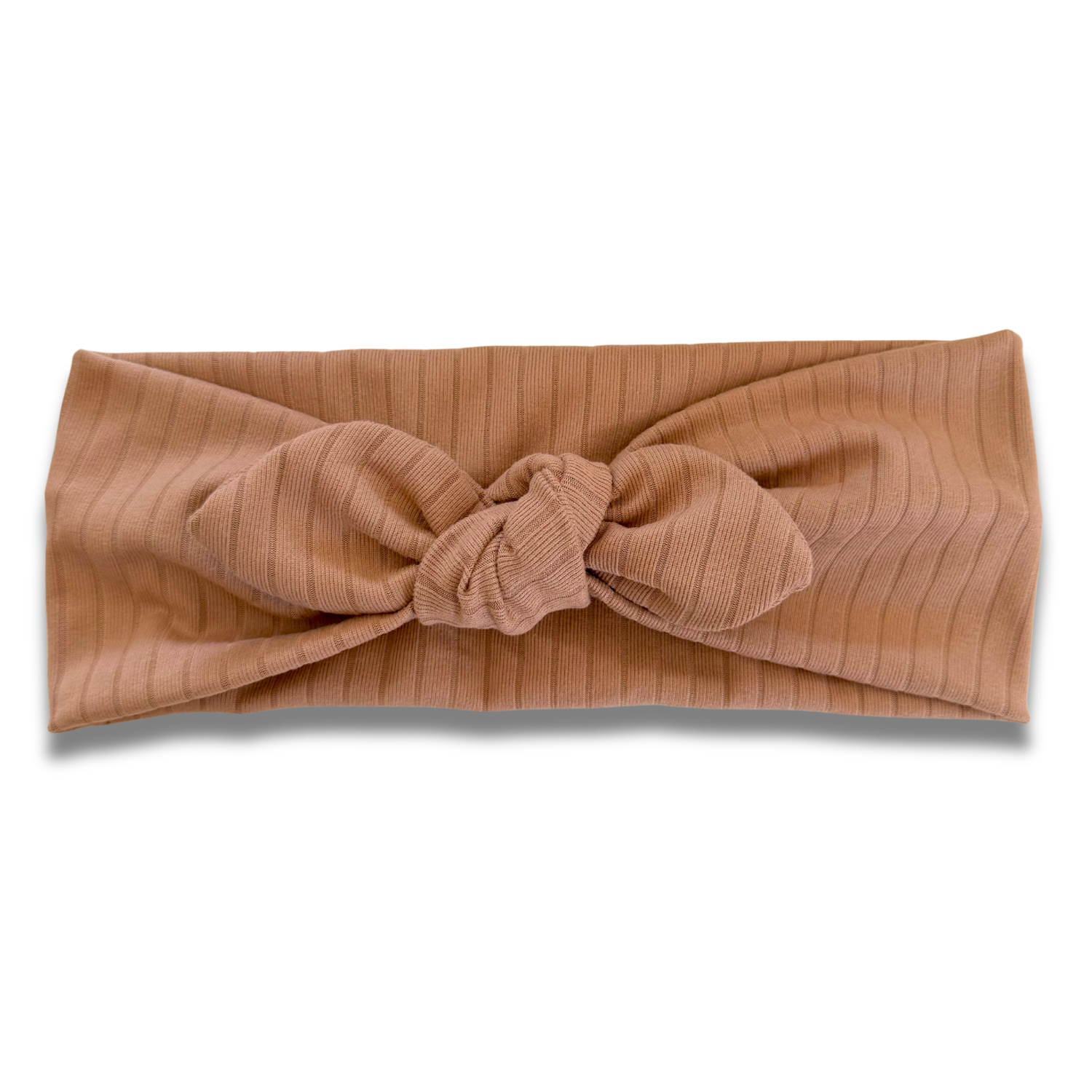 Caramel Ribbed Sweetheart Headband (or removable tie option) Sewing Sweethearts Sweetheart with Removable Tie