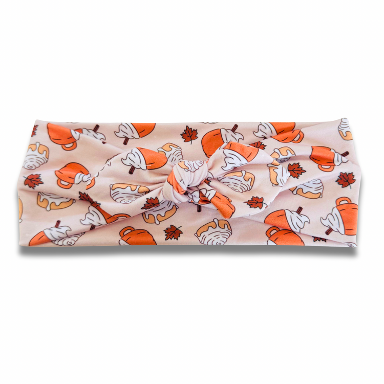 Autumn Snacks Sweetheart Headband (or removable tie option) Sewing Sweethearts Sweetheart with Removable Tie