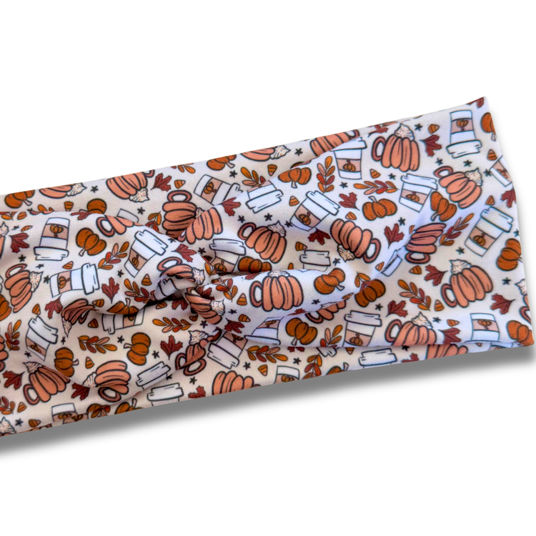 Pumpkin Lattes Sweetheart Headband (or removable tie option) Sewing Sweethearts