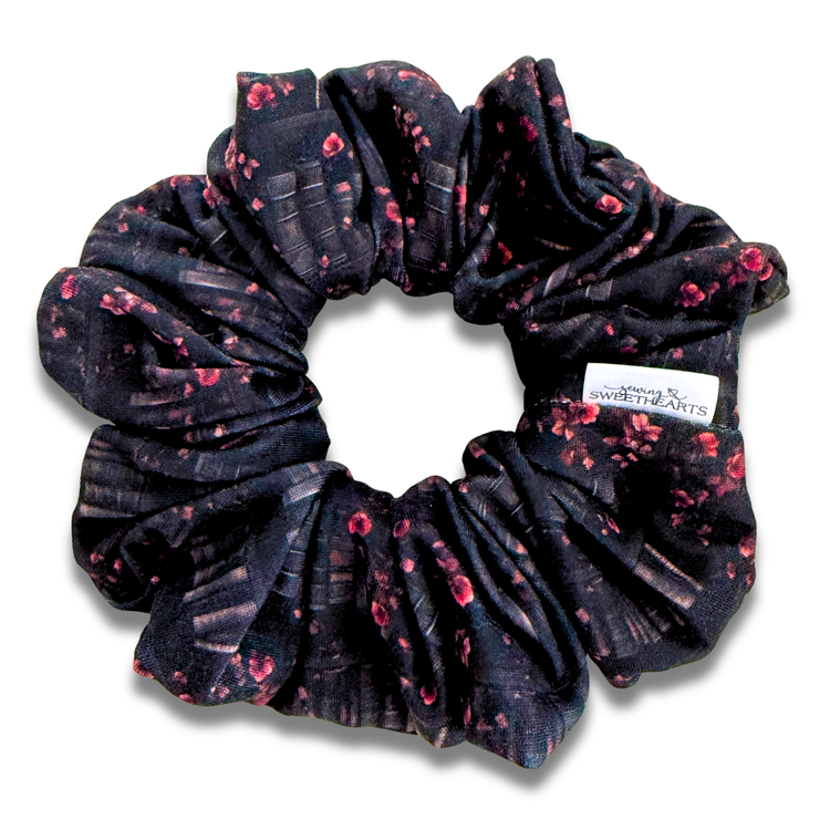Dark Library Scrunchie Sewing Sweethearts