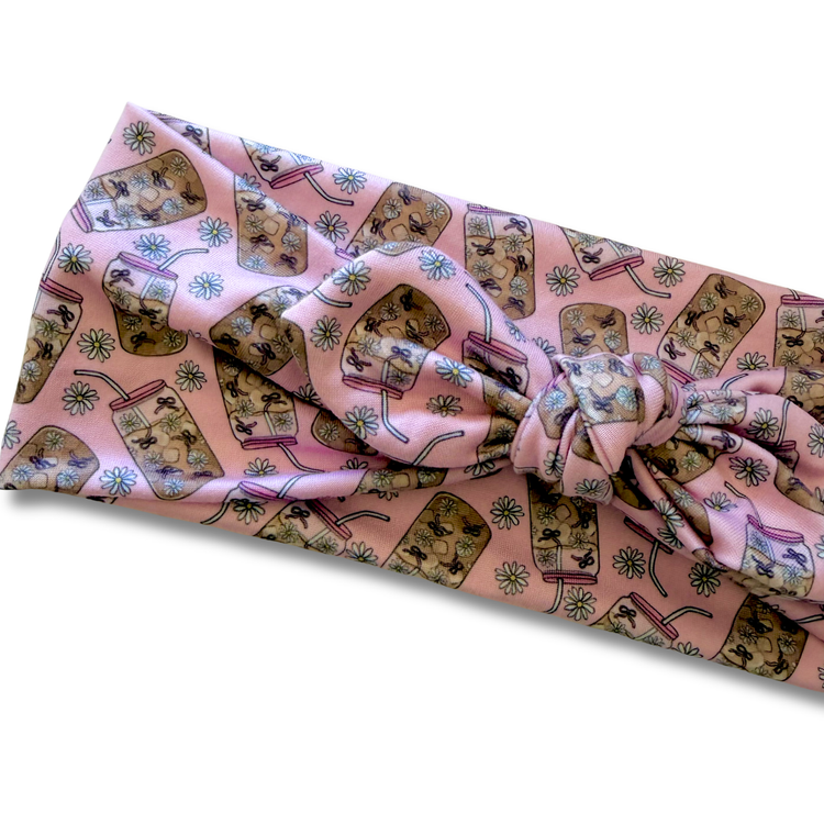 Iced Coffee Sweetheart Headband (or removable tie option) Sewing Sweethearts