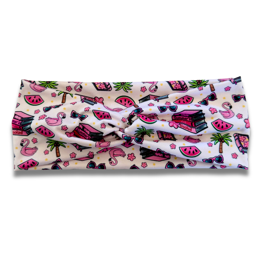 Summers All Booked Sweetheart Headband (or removable tie option) Sewing Sweethearts Sweetheart